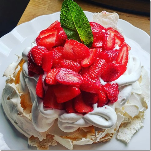 Pavlova aux fraises