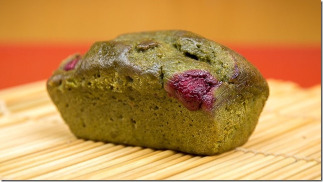 cake au thé vert et framboises
