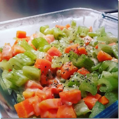 céleri et carottes en sauce