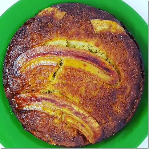 gateau renversé à la banane