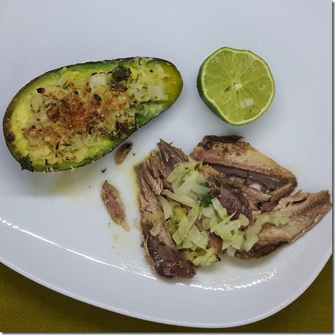 avocat  gratiné au parmesan