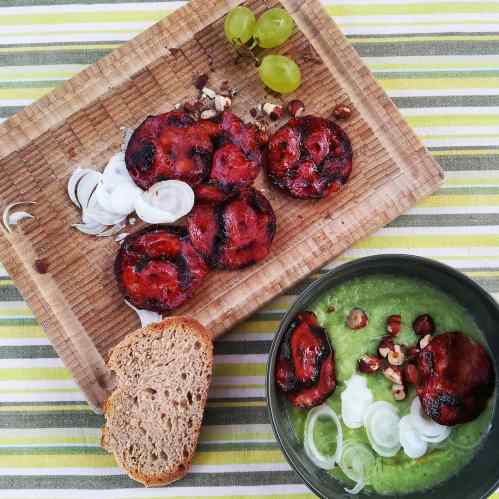 velouté de concombre au chorizo
