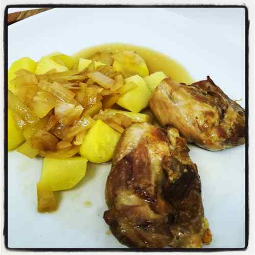 poulet au cidre et pommes de terres